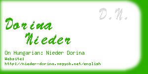 dorina nieder business card